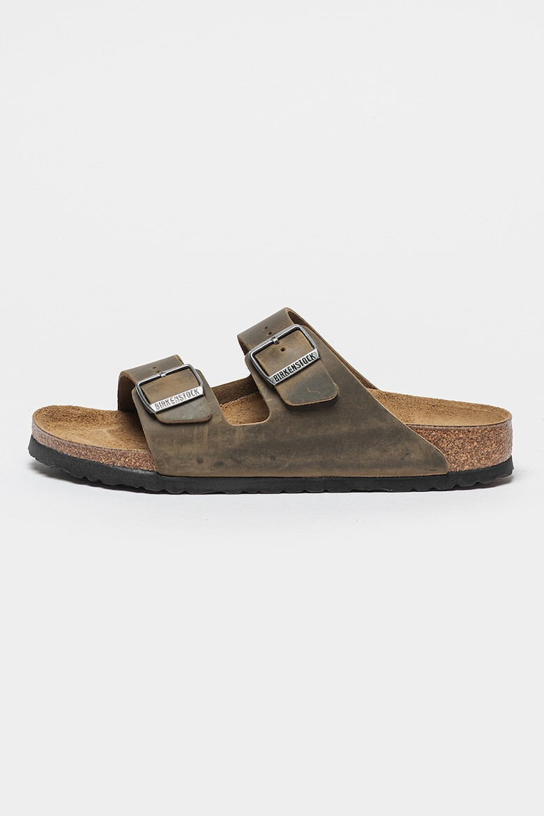 Birkenstock Унисекс кожени чехли Arizona с каишка с тока - Pepit.bg