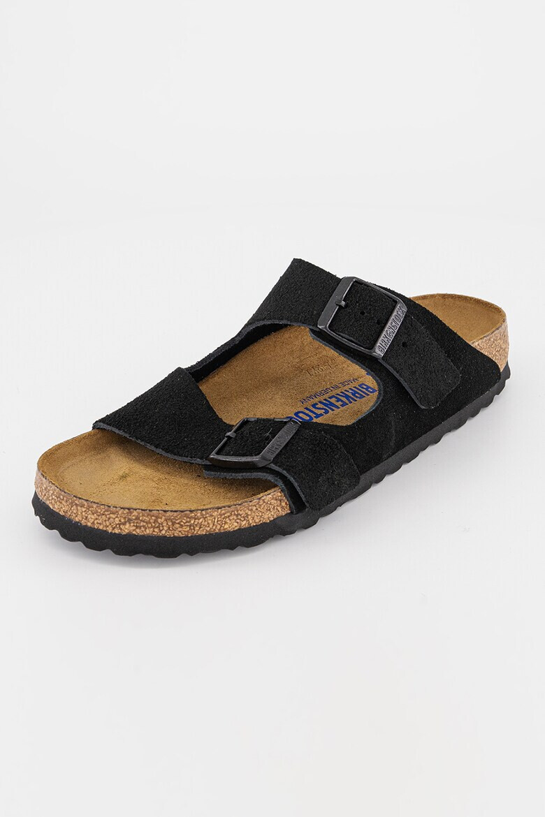 Birkenstock Унисекс велурени чехли с регулируеми токи - Pepit.bg