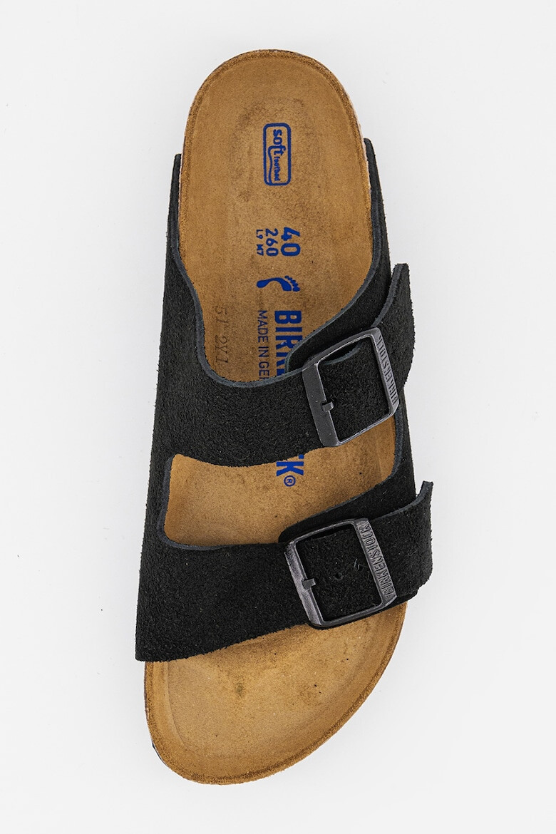 Birkenstock Унисекс велурени чехли с регулируеми токи - Pepit.bg