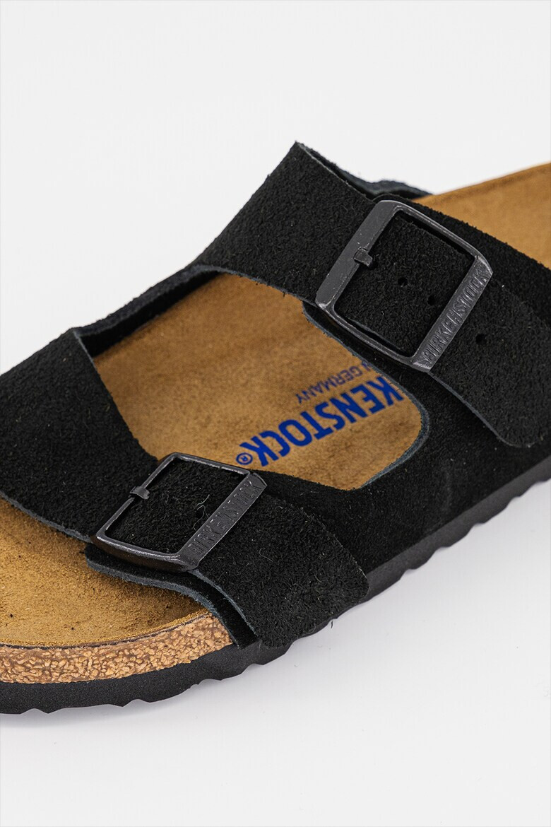 Birkenstock Унисекс велурени чехли с регулируеми токи - Pepit.bg