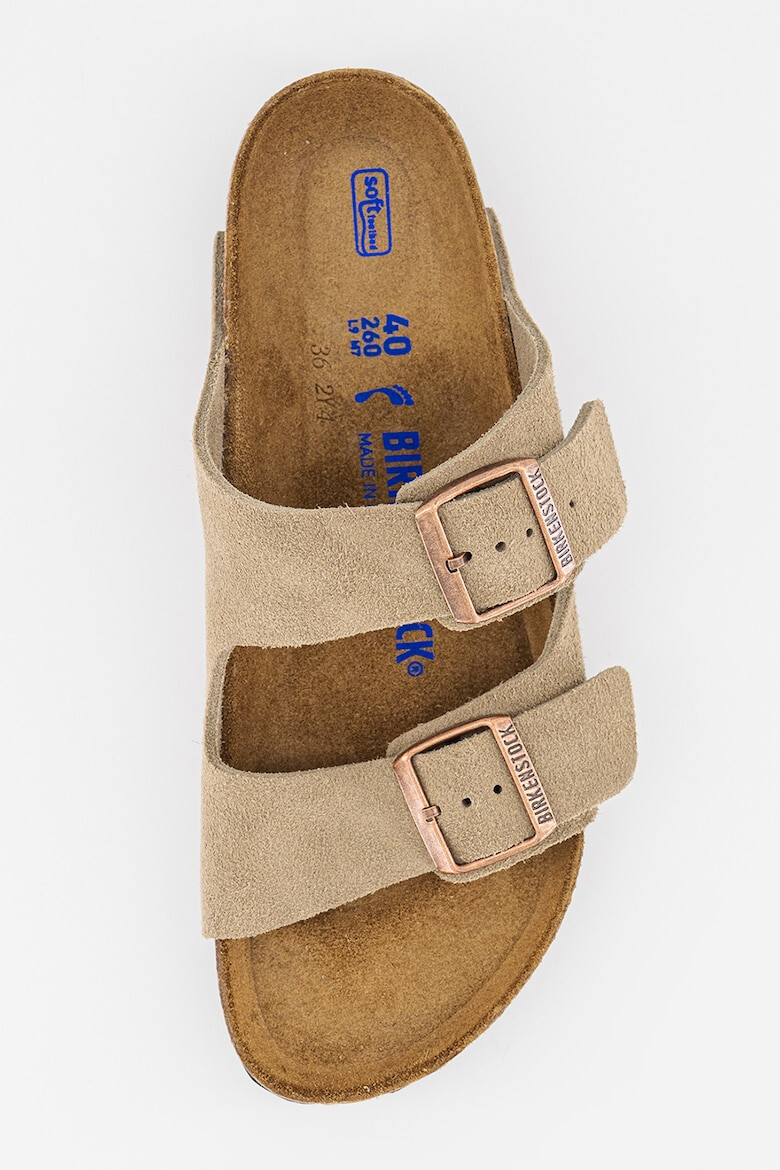 Birkenstock Унисекс велурени чехли с регулируеми токи - Pepit.bg