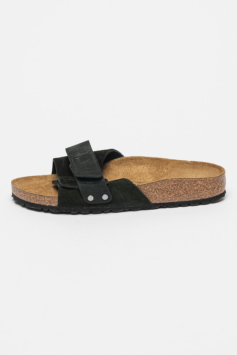 Birkenstock Велурени чехли Oita с велкро - Pepit.bg