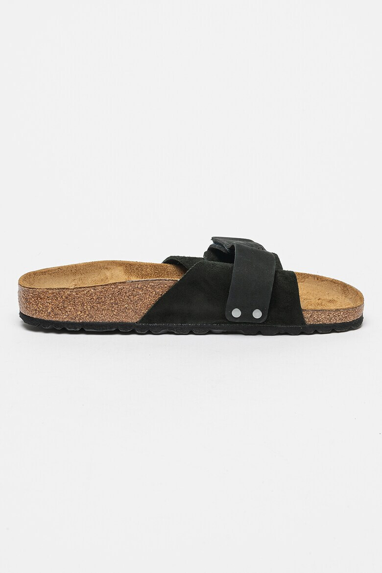 Birkenstock Велурени чехли Oita с велкро - Pepit.bg