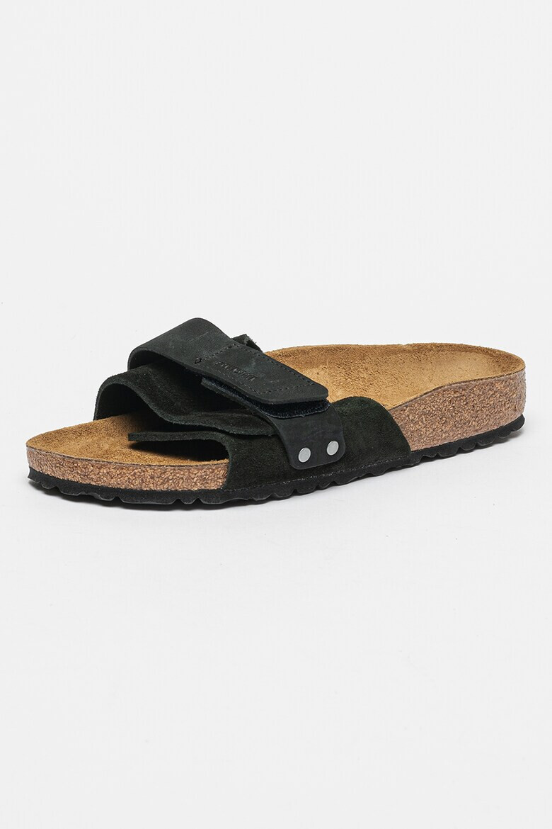 Birkenstock Велурени чехли Oita с велкро - Pepit.bg