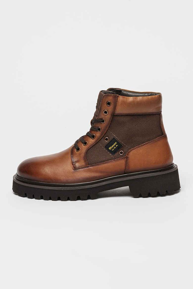 Blauer Кожени боти Buxton с текстил - Pepit.bg