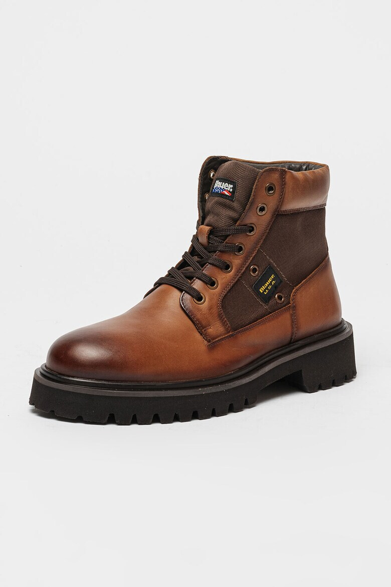 Blauer Кожени боти Buxton с текстил - Pepit.bg