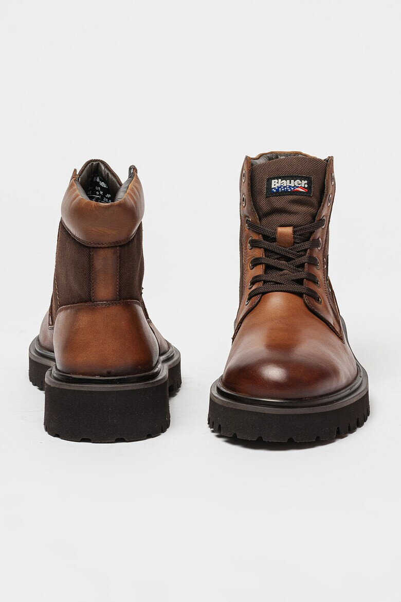Blauer Кожени боти Buxton с текстил - Pepit.bg