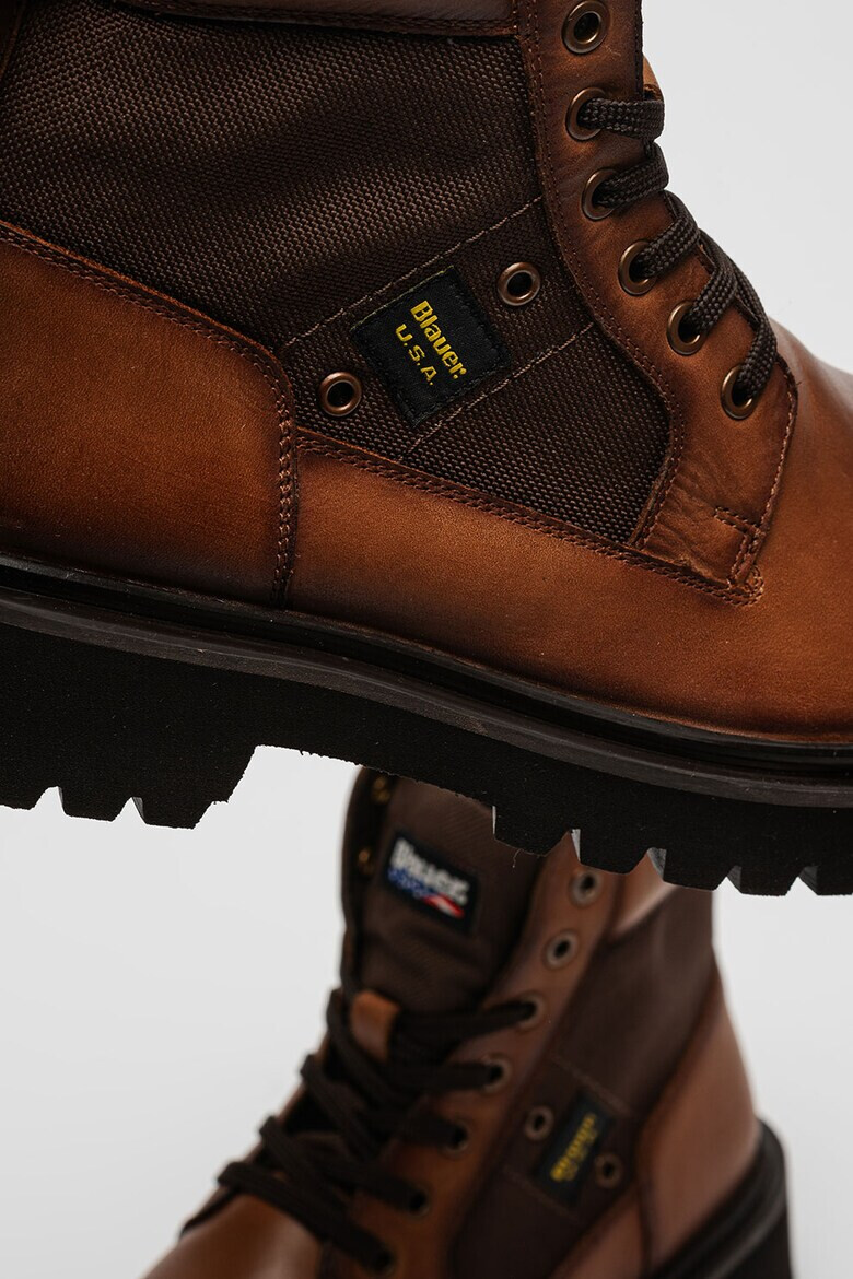 Blauer Кожени боти Buxton с текстил - Pepit.bg