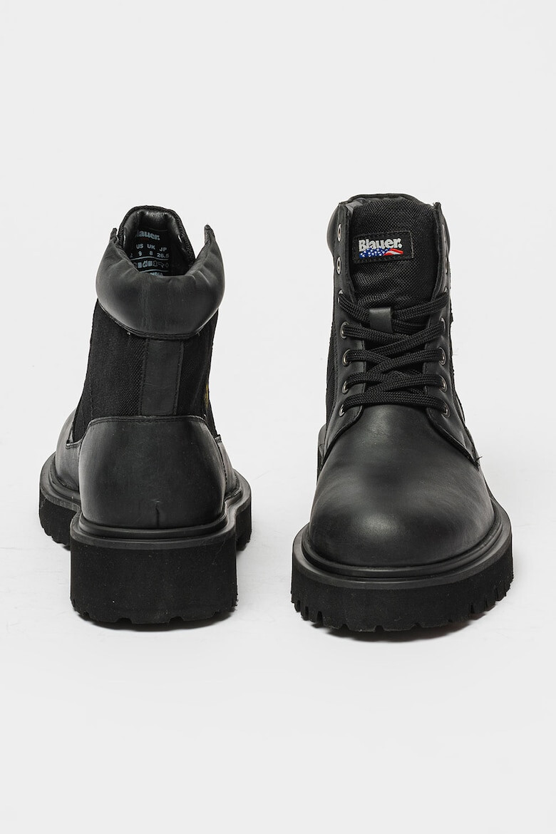 Blauer Кожени боти Buxton с текстил - Черен - Pepit.bg