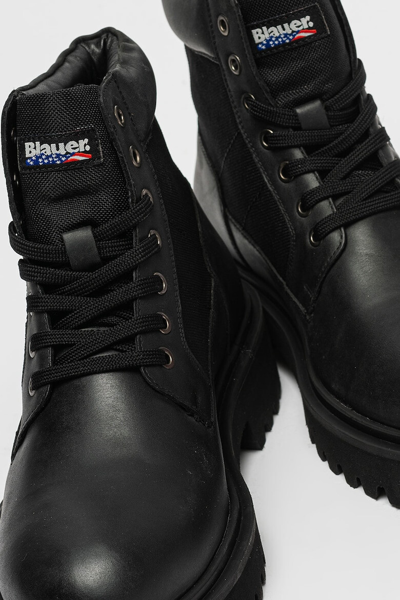 Blauer Кожени боти Buxton с текстил - Черен - Pepit.bg