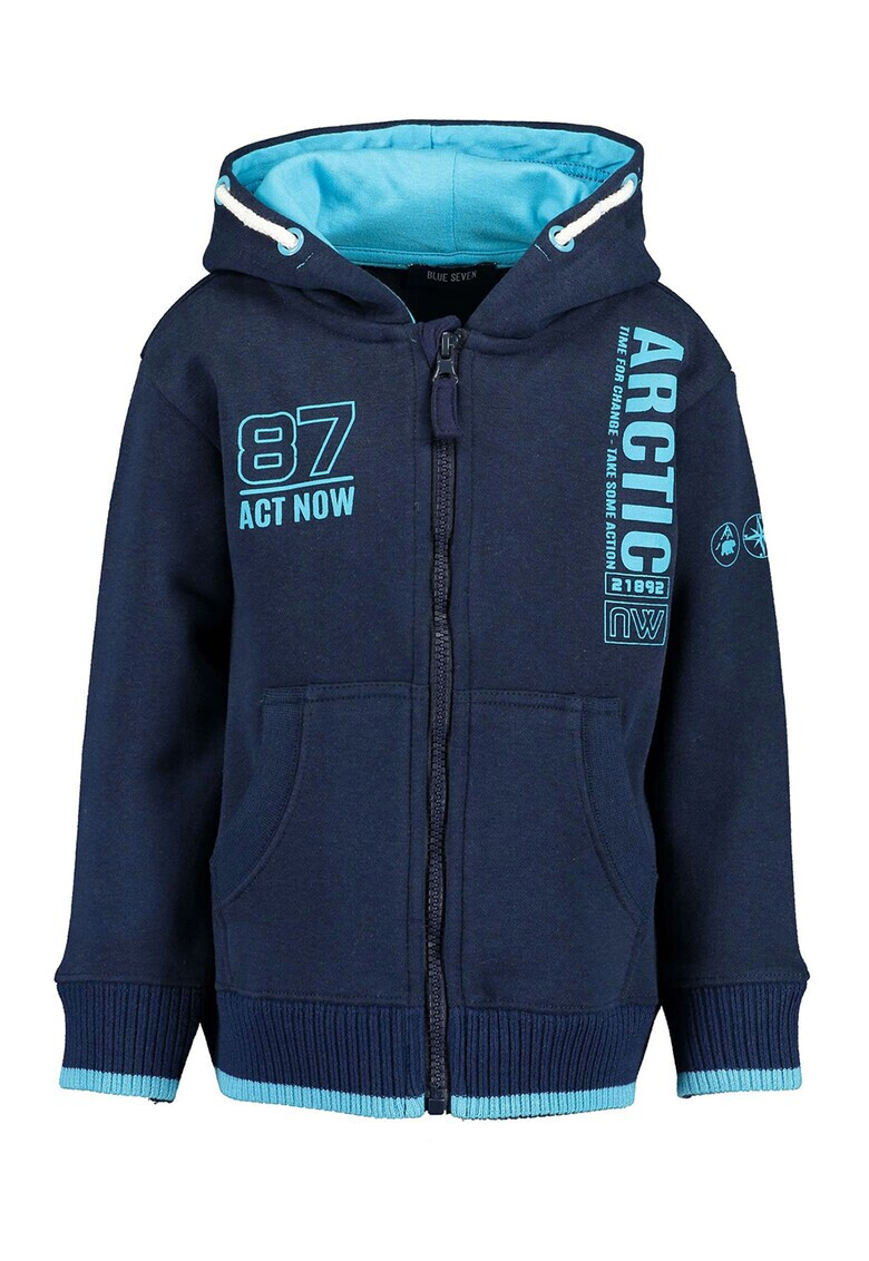 Blue Seven Худи с рипс и цип - Pepit.bg