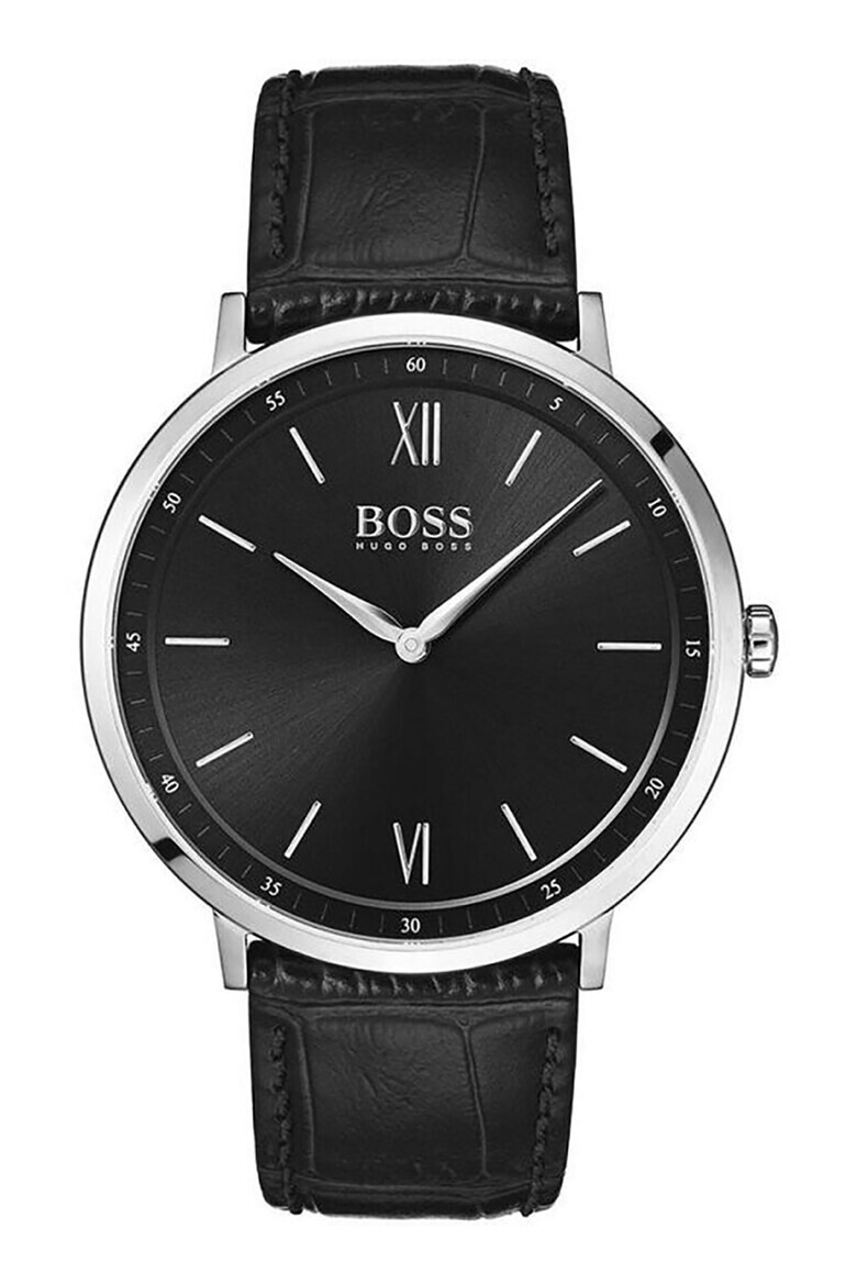 BOSS Аналогов часовник с кожена каишка - Pepit.bg