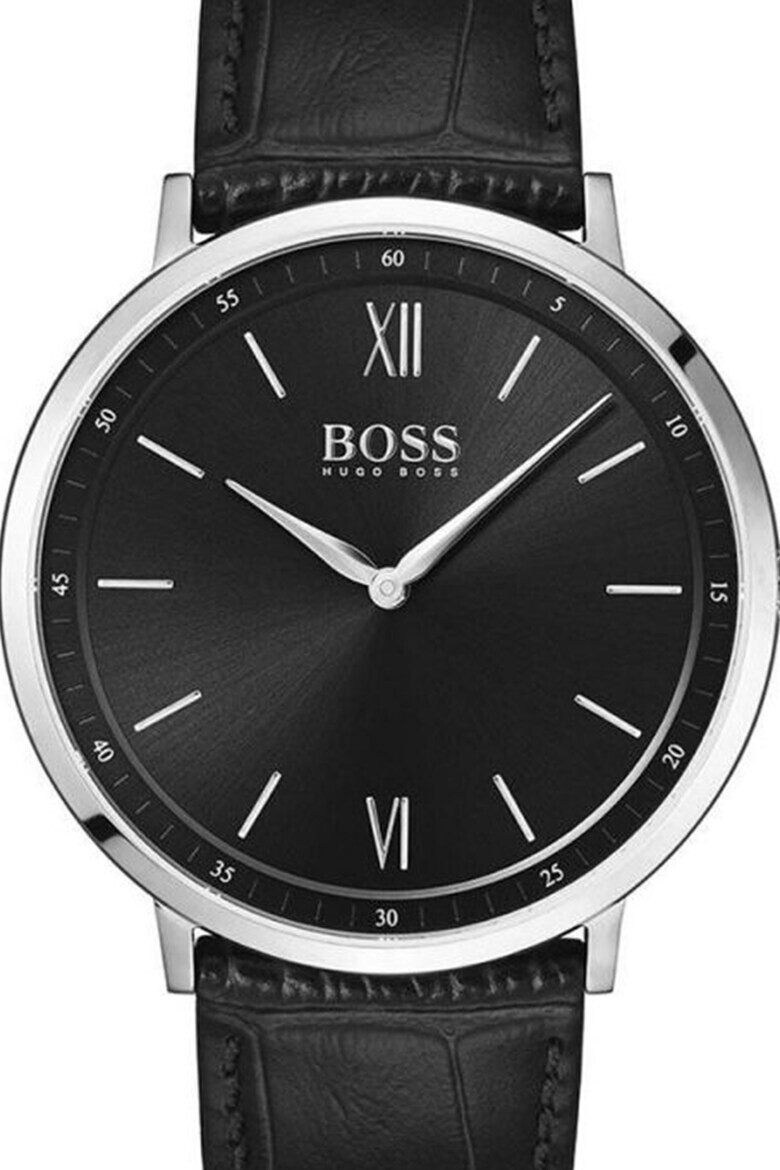 BOSS Аналогов часовник с кожена каишка - Pepit.bg