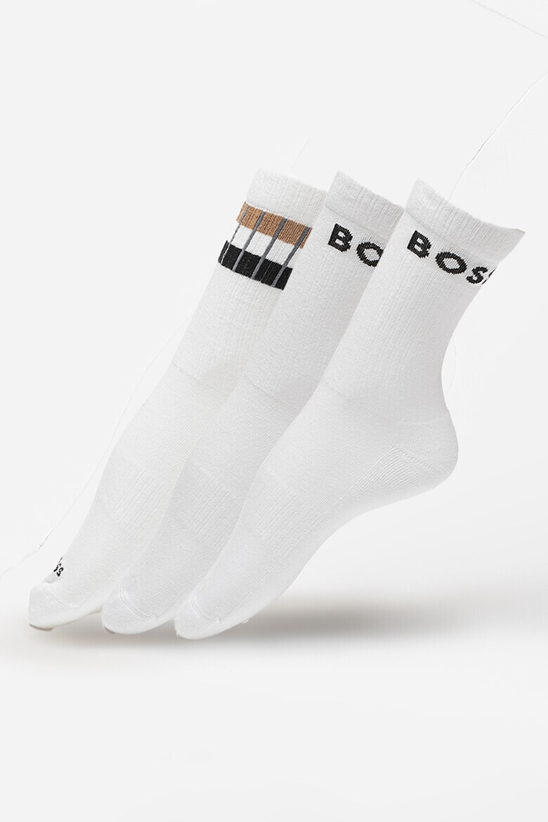 BOSS Дълги чорапи с лого - 3 чифта - Pepit.bg