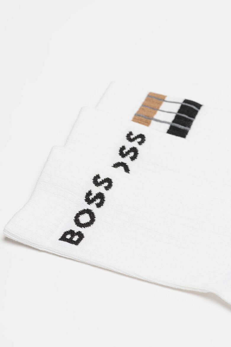 BOSS Дълги чорапи с лого - 3 чифта - Pepit.bg