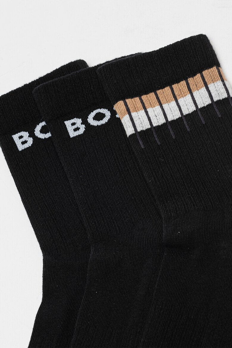 BOSS Дълги чорапи с лого - 3 чифта - Pepit.bg