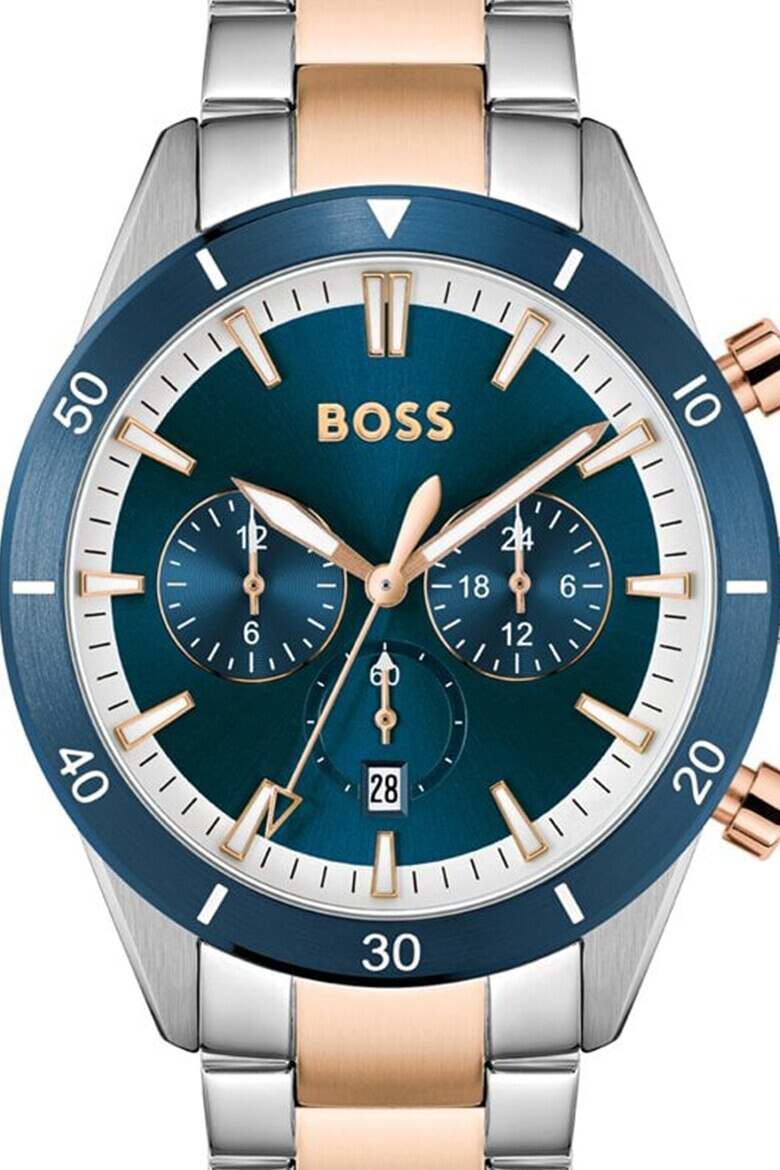 BOSS Двуцветен часовник с хронограф - Pepit.bg