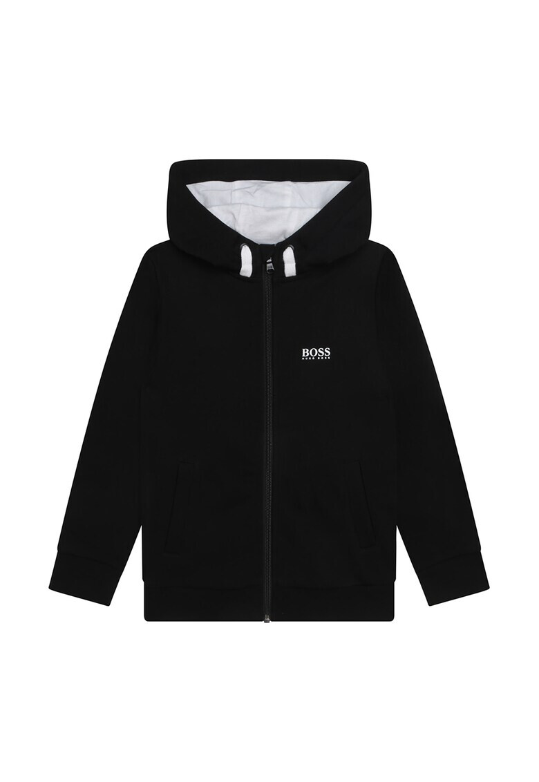 BOSS Kidswear Худи с цип и джобове - Pepit.bg