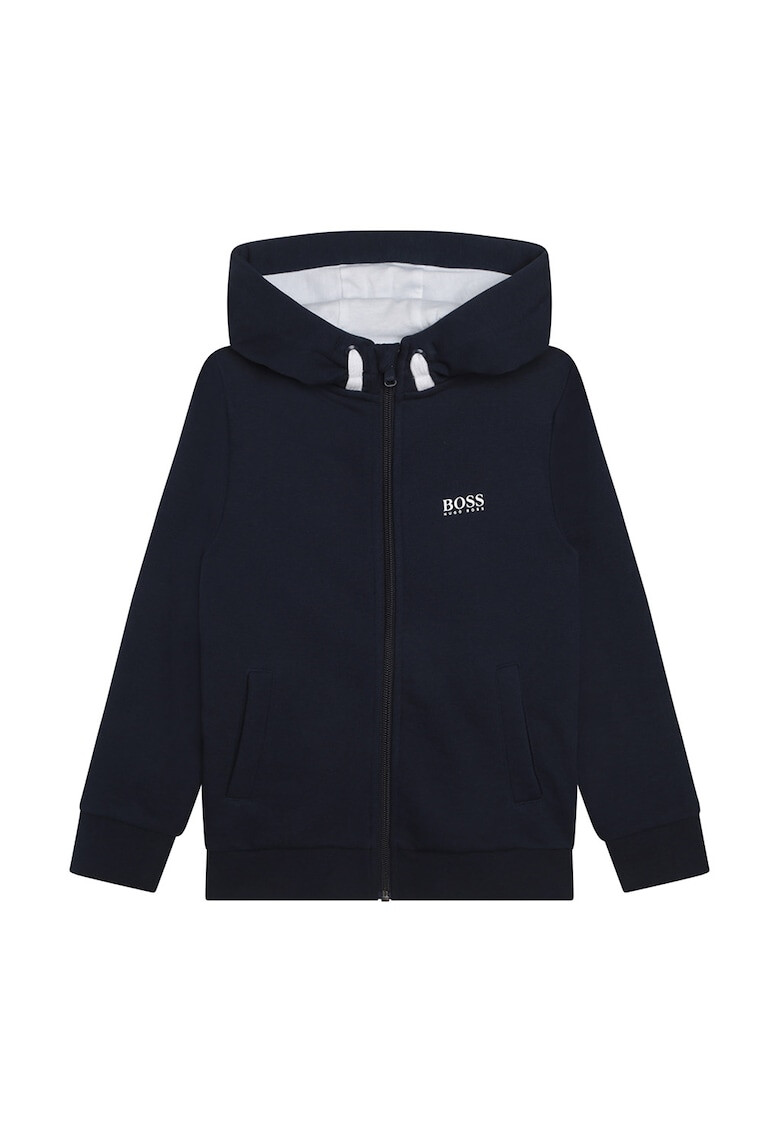 BOSS Kidswear Худи с цип и джобове - Pepit.bg