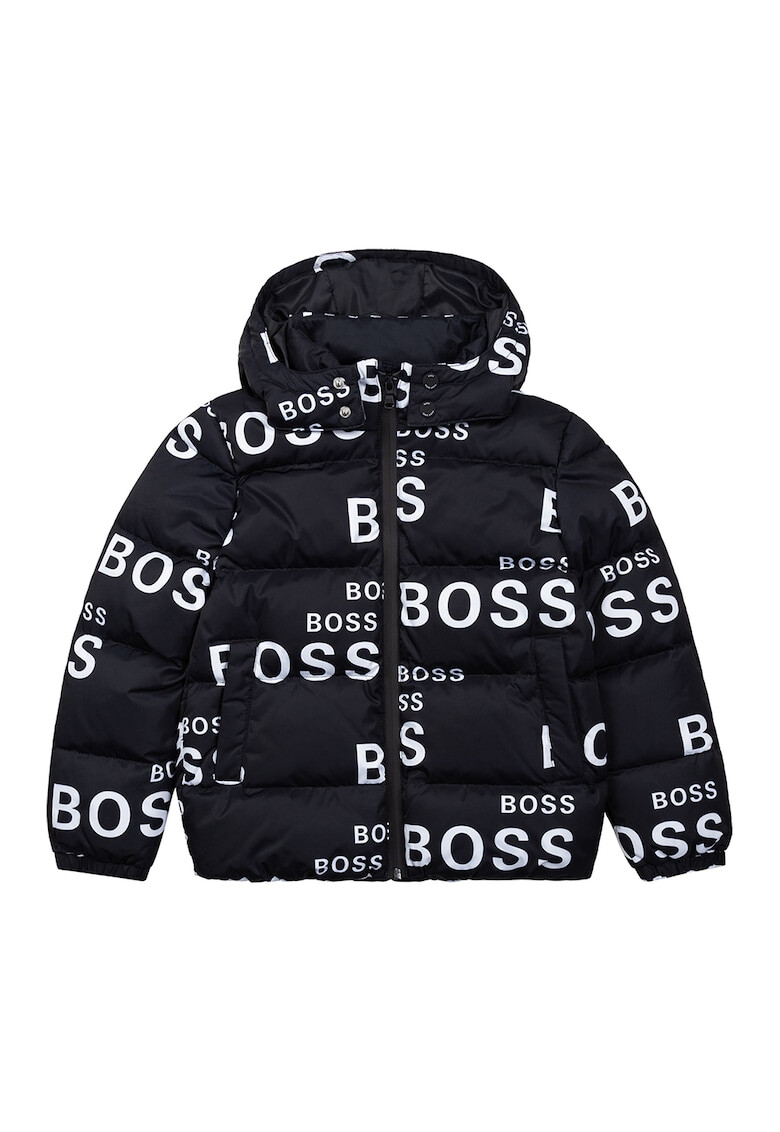 BOSS Kidswear Капитонирано зимно яке с качулка и вата - Pepit.bg