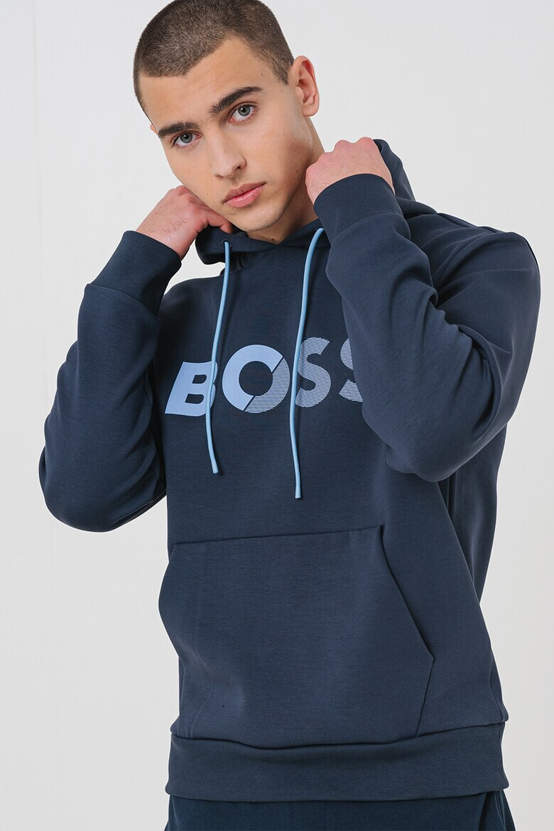 BOSS Худи с джоб кенгуру и лого - Pepit.bg