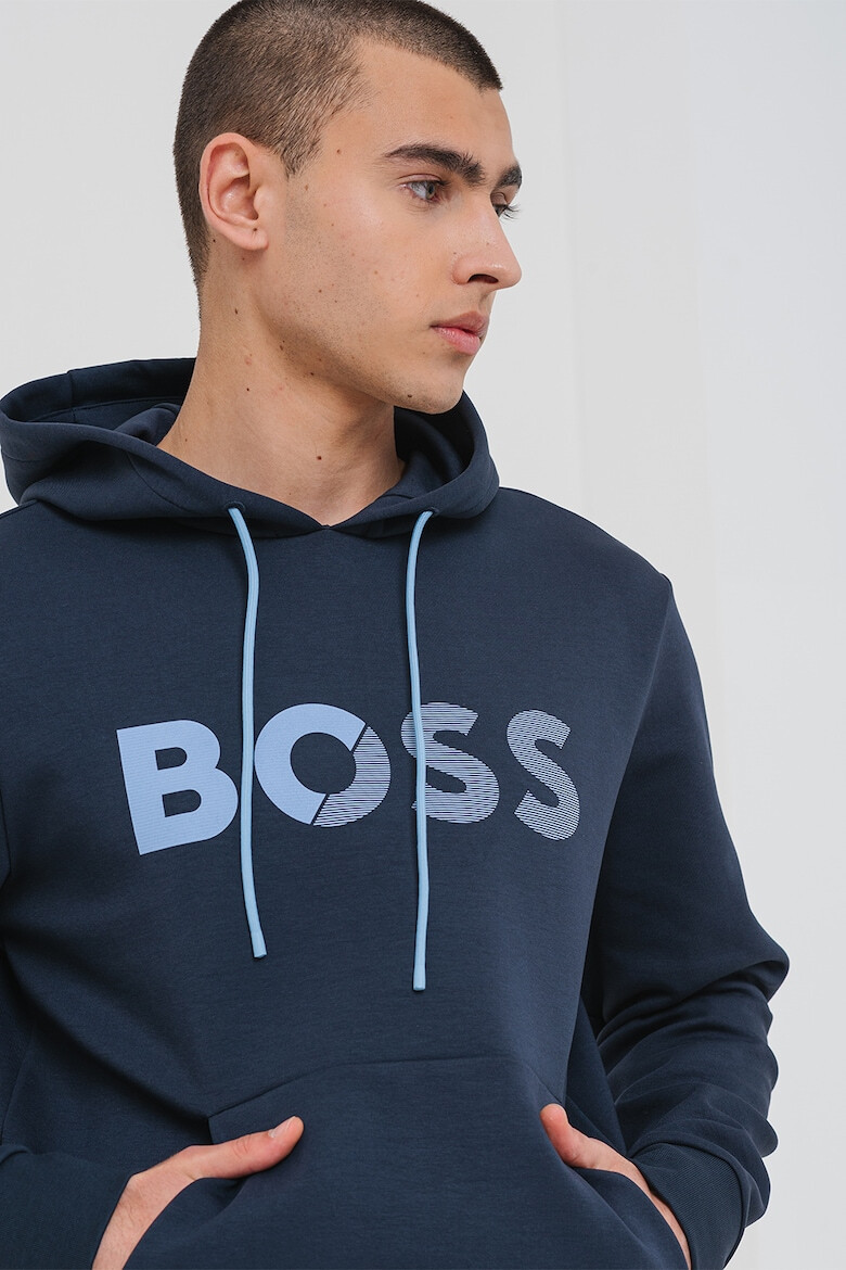BOSS Худи с джоб кенгуру и лого - Pepit.bg