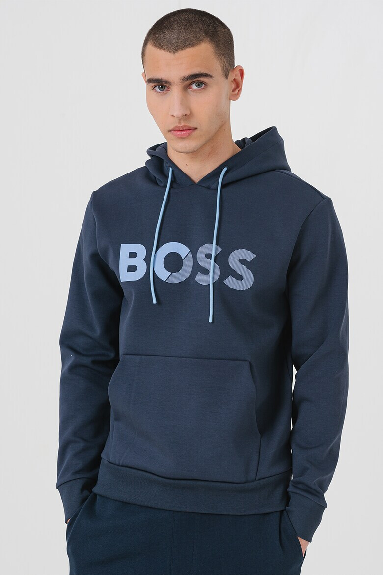 BOSS Худи с джоб кенгуру и лого - Pepit.bg