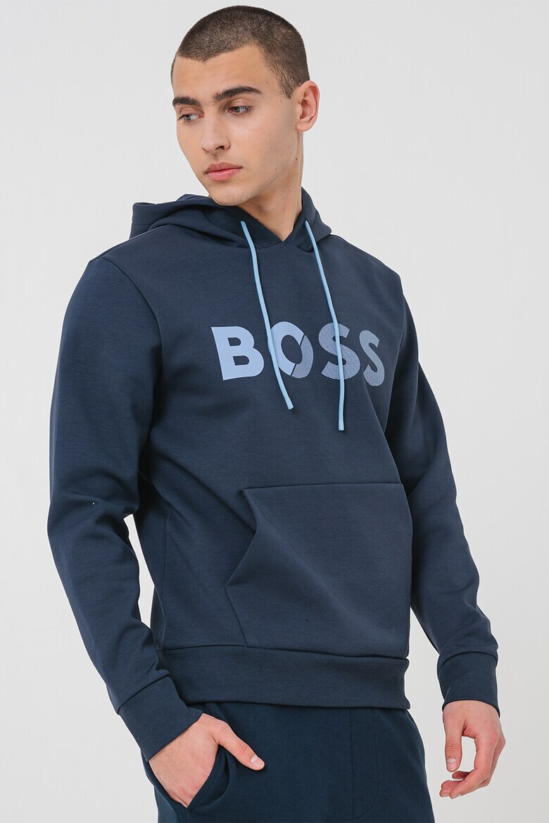 BOSS Худи с джоб кенгуру и лого - Pepit.bg