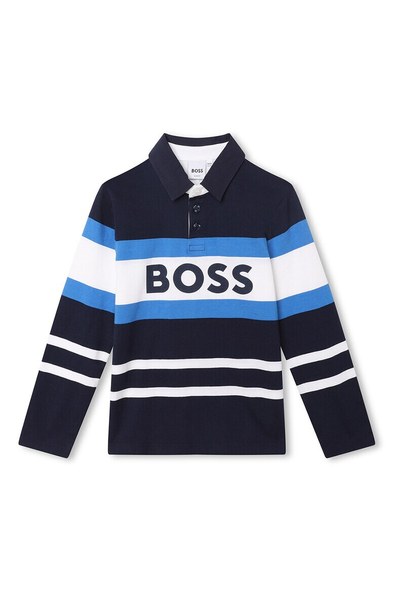 BOSS Kidswear Блуза с яка и лого - Pepit.bg