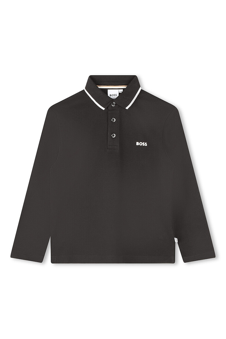 BOSS Kidswear Блуза с яка и лого - Pepit.bg