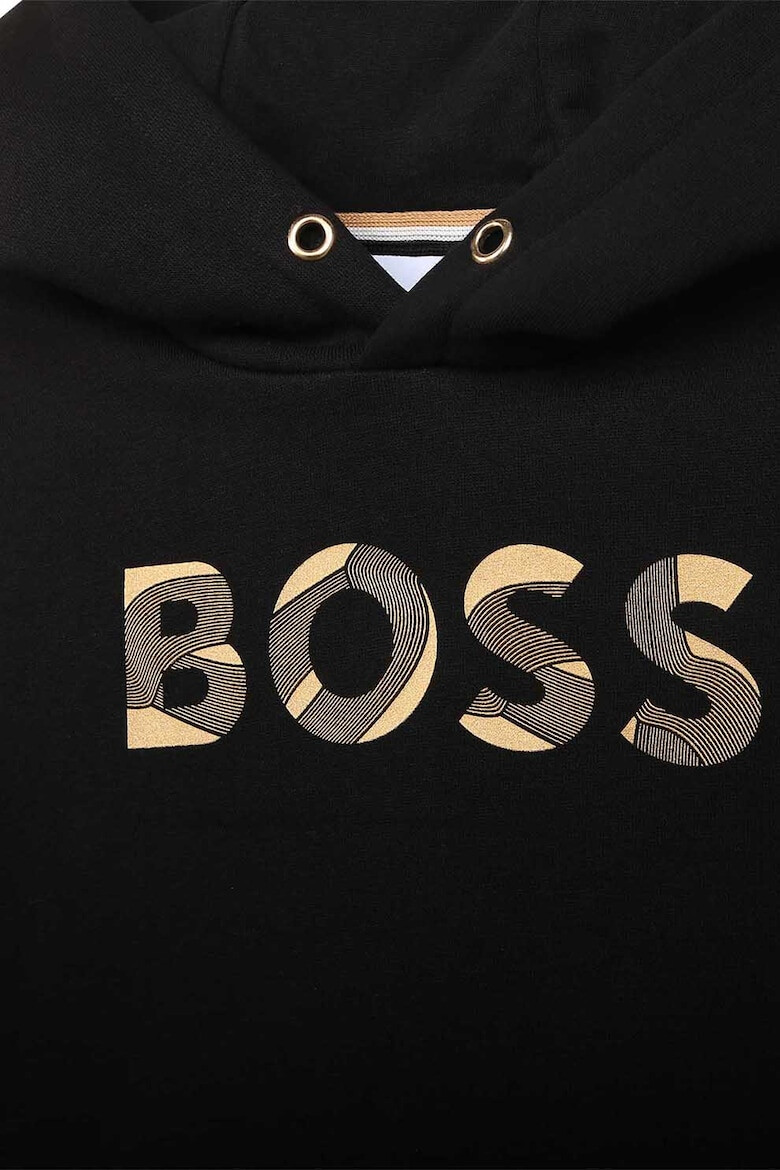 BOSS Kidswear BOSS - Худи с лого - Златист/Черен - Pepit.bg