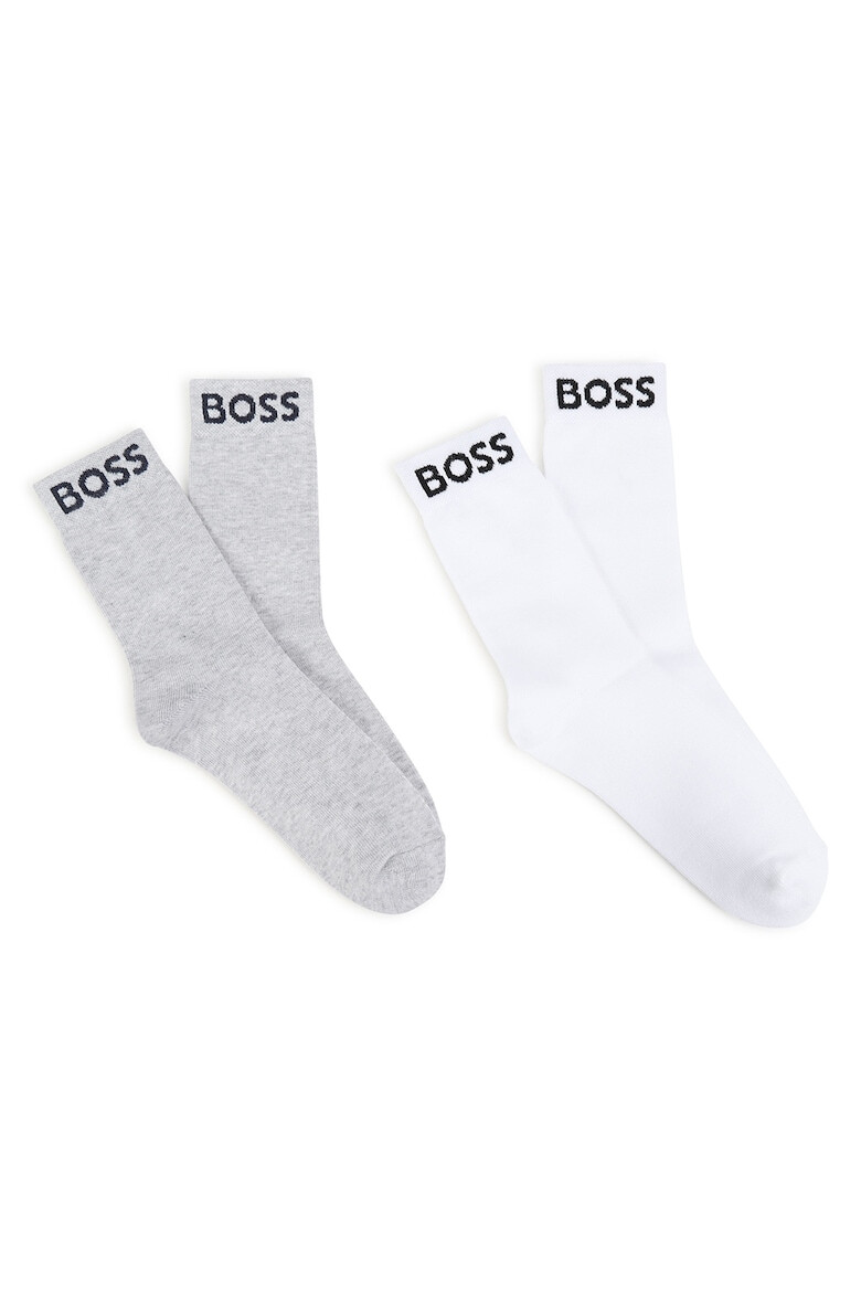 BOSS Kidswear Дълги чорапи с лога - 2 чифта - Pepit.bg