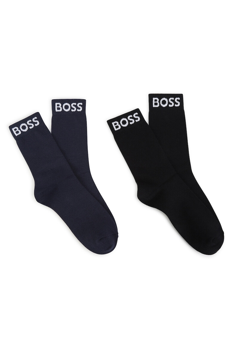 BOSS Kidswear Дълги чорапи с лога - 2 чифта - Pepit.bg