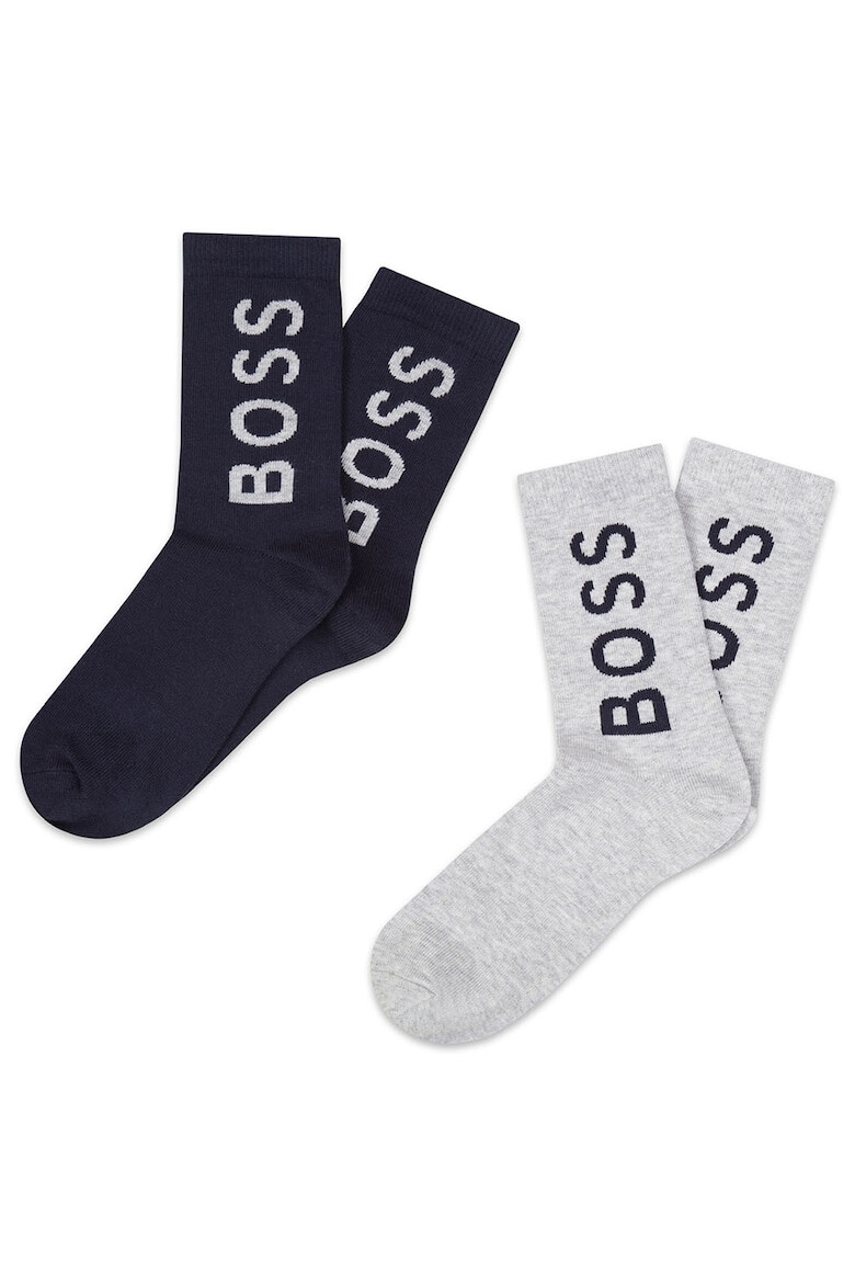 BOSS Kidswear Дълги чорапи с лого - 2 чифта - Pepit.bg