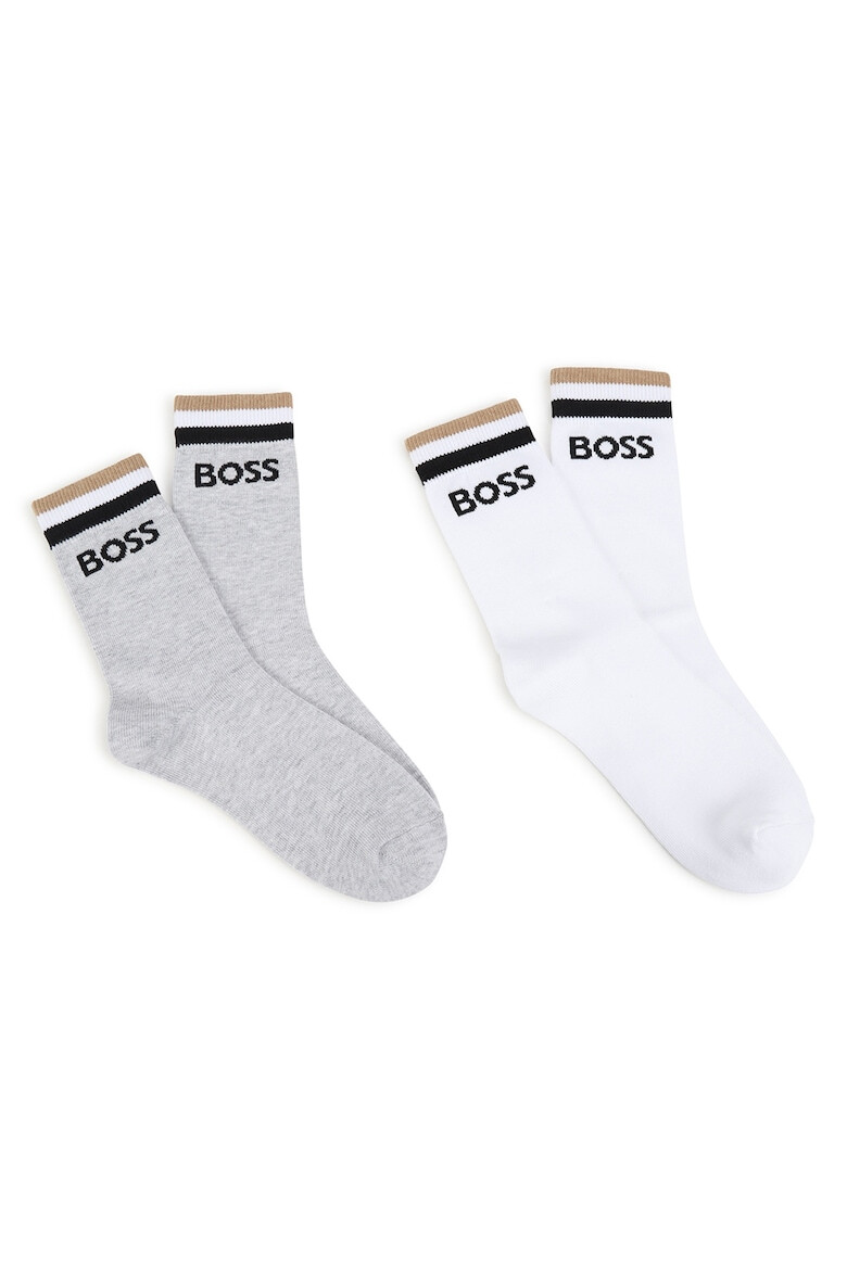 BOSS Kidswear Дълги чорапи с лого - 2 чифта - Pepit.bg