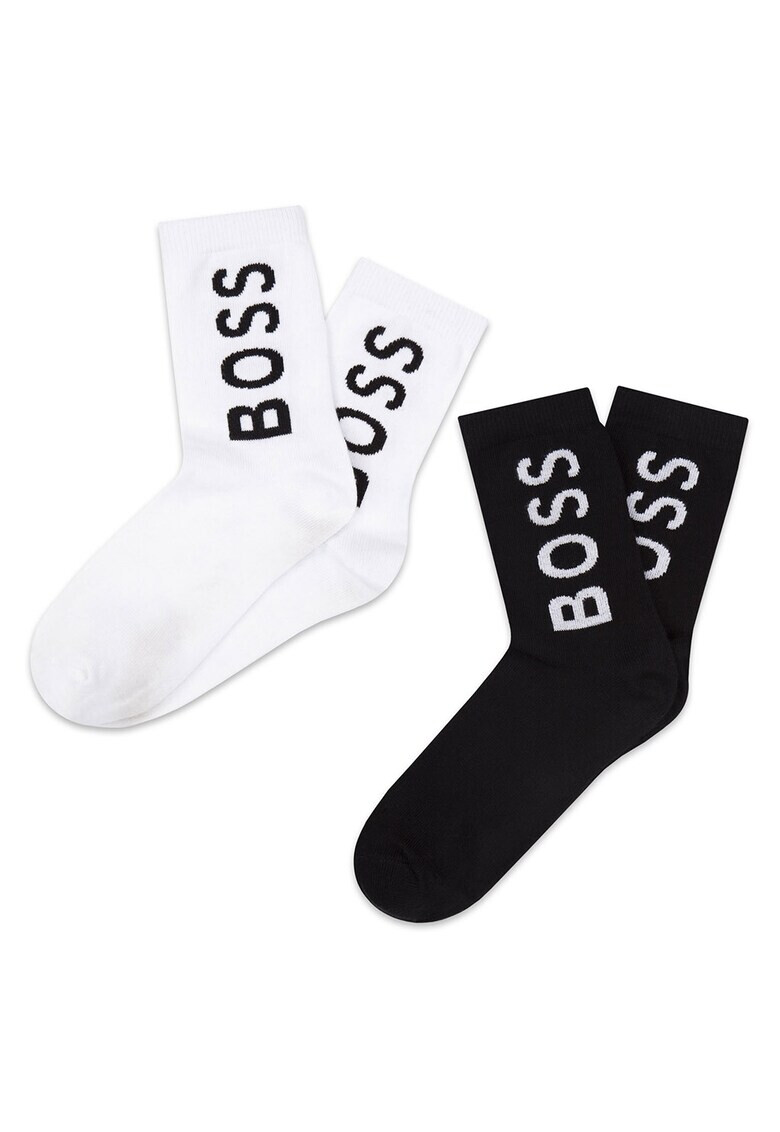 BOSS Kidswear Дълги чорапи с лого - 2 чифта - Pepit.bg