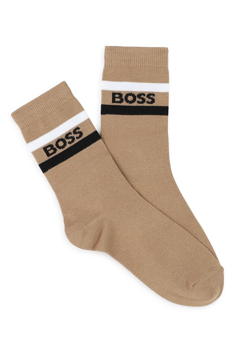 BOSS Kidswear Дълги чорапи с лого - 3 чифта - Pepit.bg