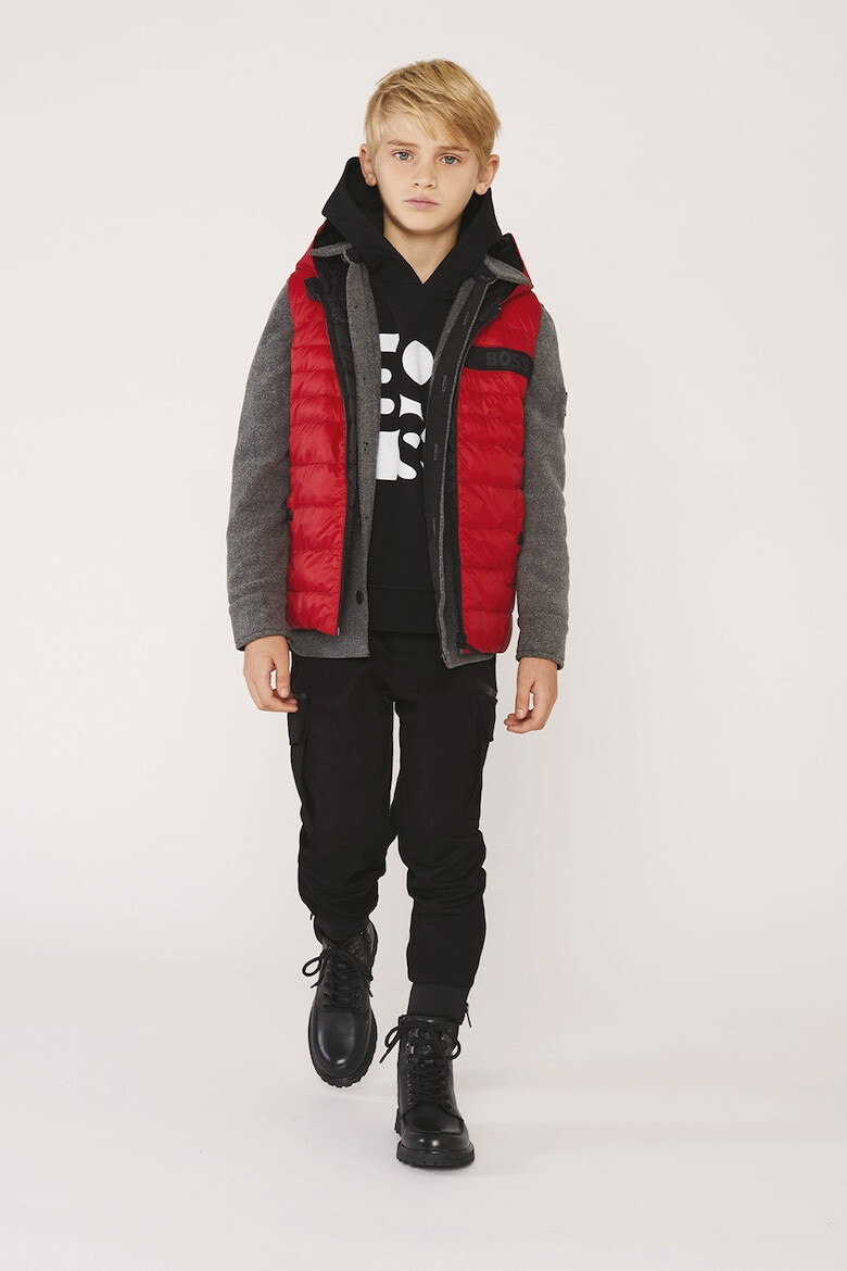 BOSS Kidswear Двулицев елек с пухена вата - Pepit.bg