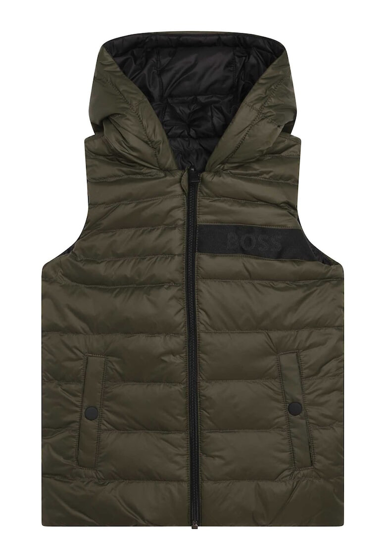 BOSS Kidswear Двулицев елек с пухена вата - Pepit.bg