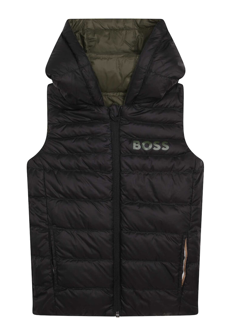 BOSS Kidswear Двулицев елек с пухена вата - Pepit.bg