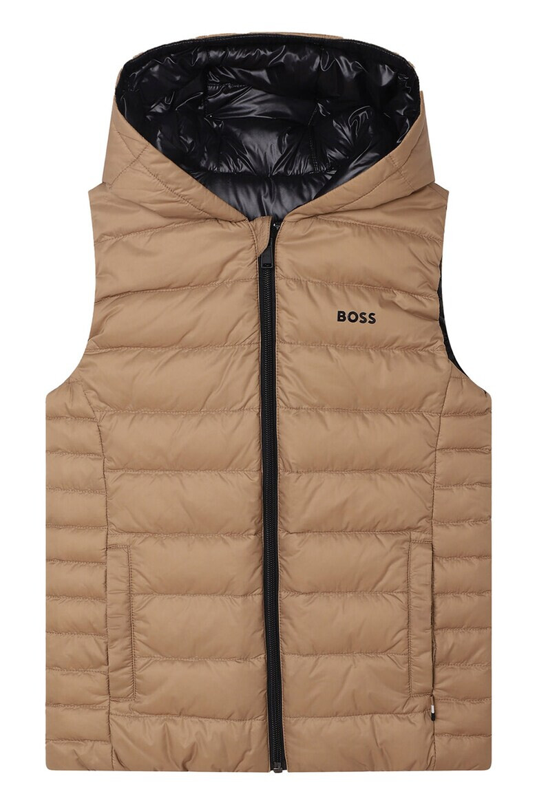 BOSS Kidswear Двулицев елек с пухена вата - Pepit.bg