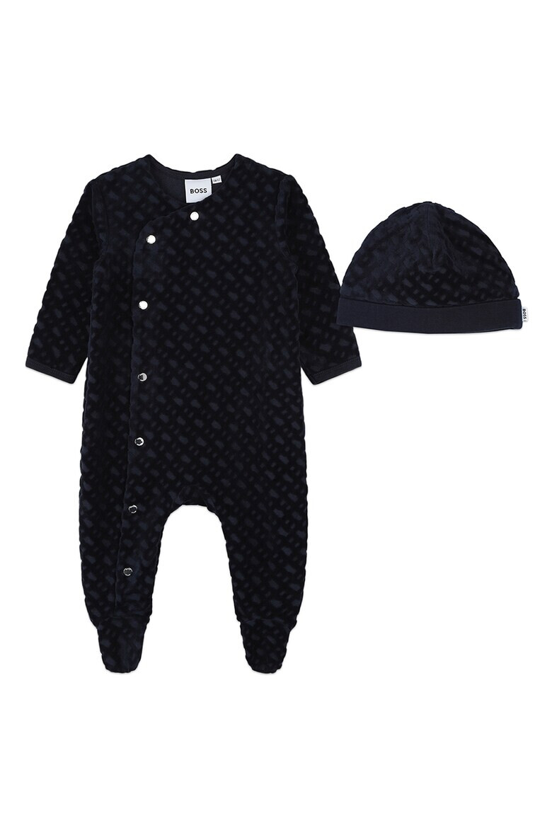 BOSS Kidswear Гащеризон тип ританки и шапка - Pepit.bg