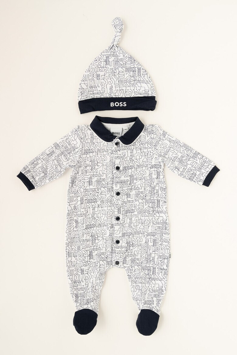 BOSS Kidswear Гащеризон тип ританки и шапка - 2 части - Pepit.bg