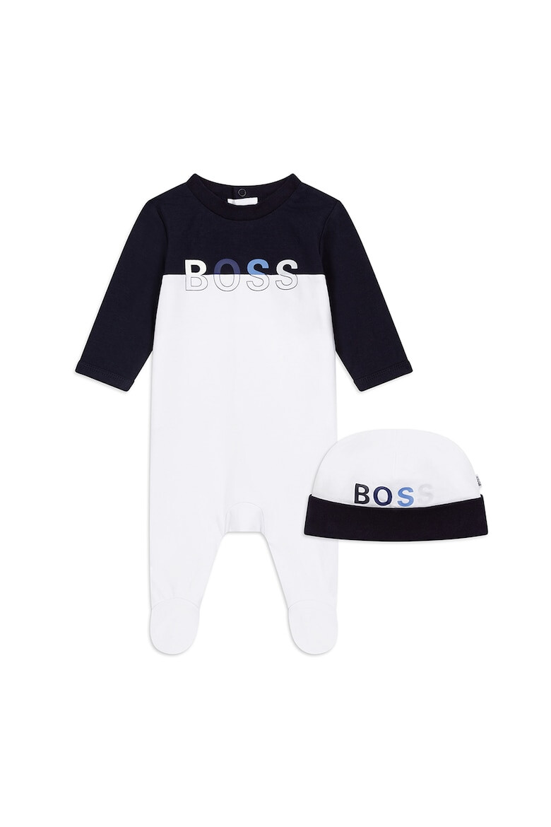 BOSS Kidswear Гащеризон тип ританки и шапка - 2 части - Pepit.bg