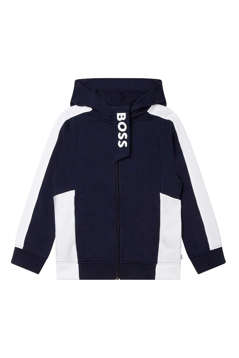 BOSS Kidswear Худи с цип и лого - Pepit.bg