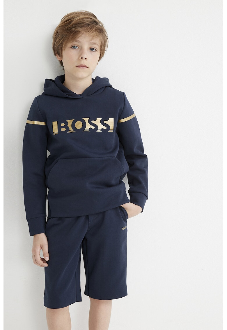 BOSS Kidswear Худи с джоб кенгуру - Pepit.bg