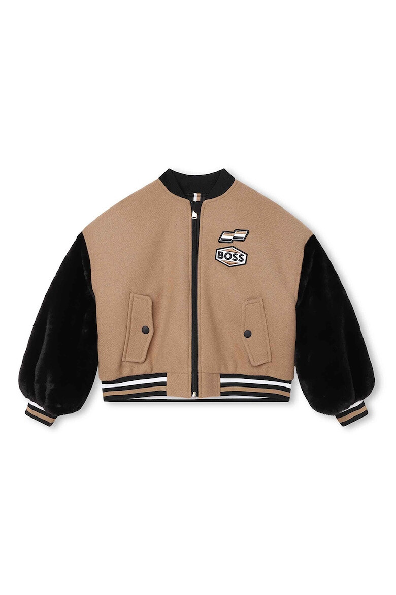 BOSS Kidswear Яке Varsity с лого - Pepit.bg