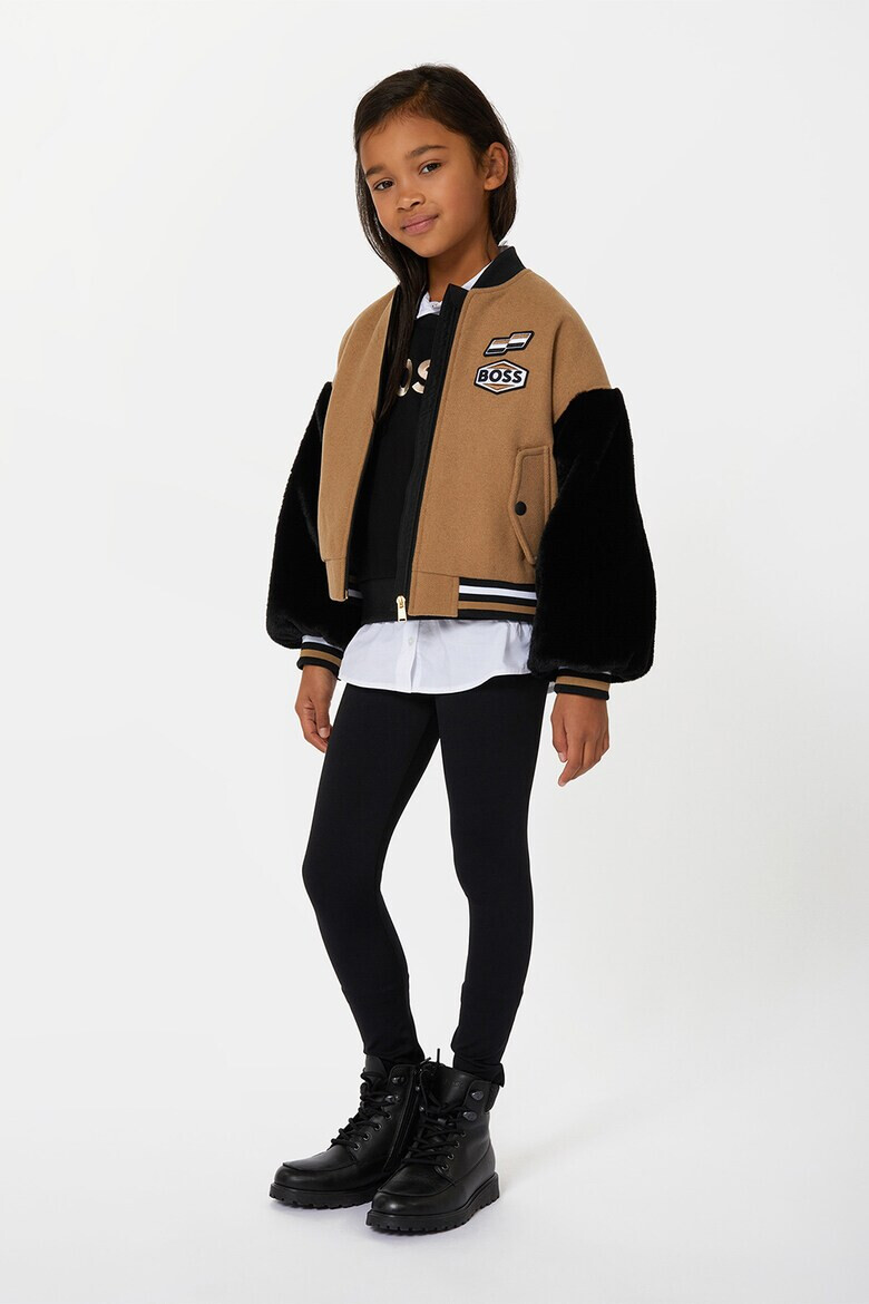 BOSS Kidswear Яке Varsity с лого - Pepit.bg