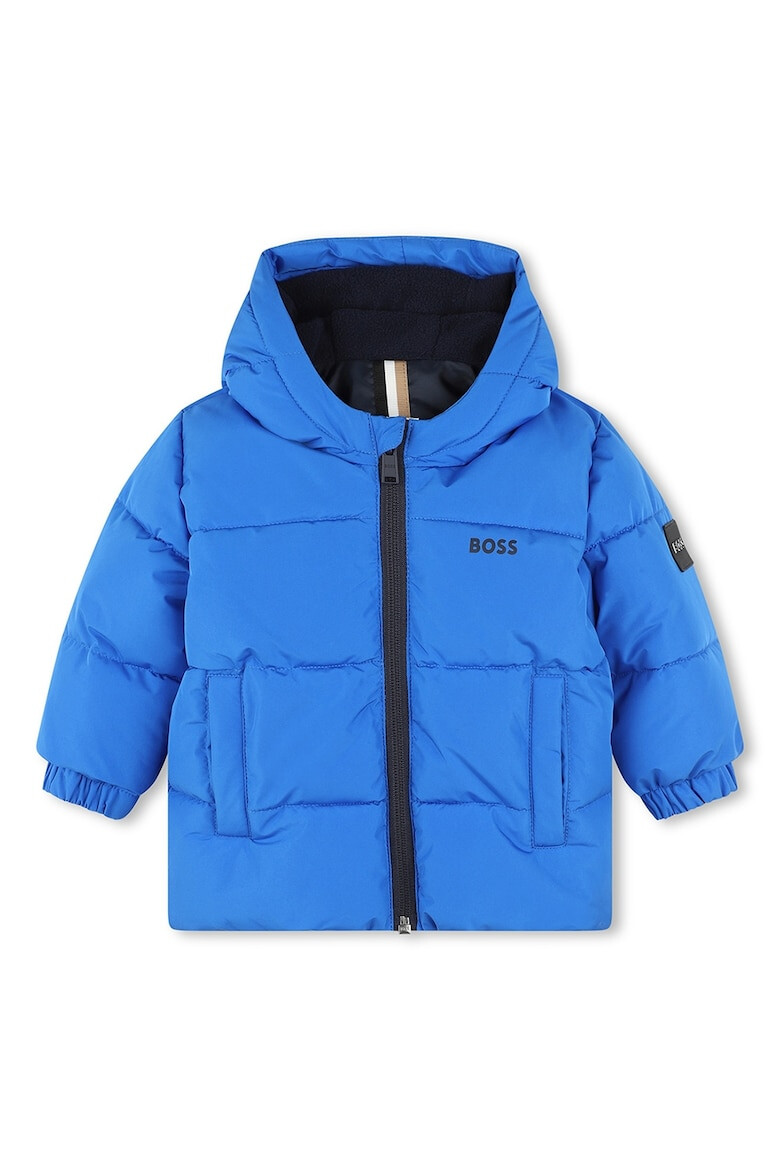 BOSS Kidswear Капитонирано зимно яке с качулка и вата - Pepit.bg