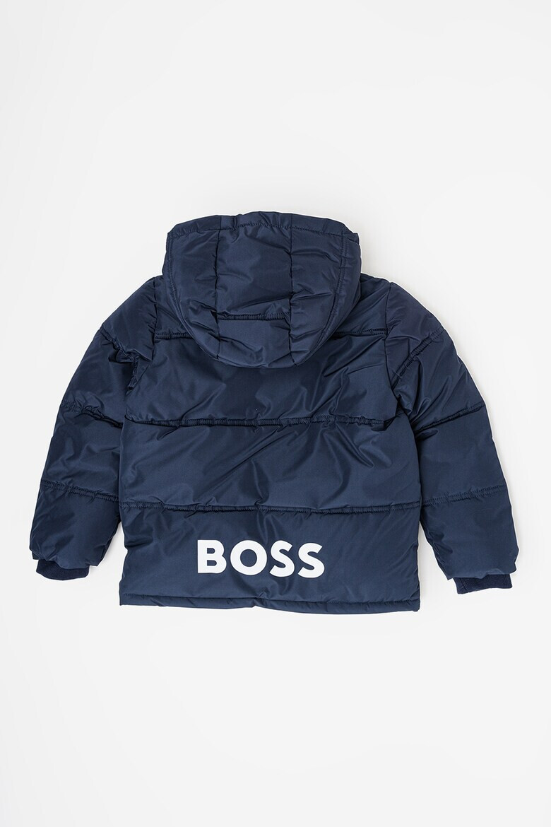 BOSS Kidswear Капитонирано зимно яке с качулка и вата - Pepit.bg